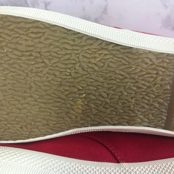 SeaVees Womens Shoes Palm Ave Sneakers  Plimsoll Size 9.5 Cherry Cotton Canvas - Picture 9 of 16